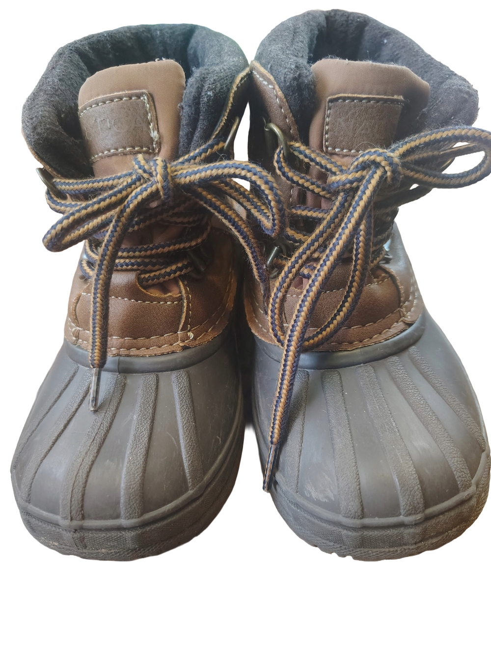 Nautica Boys Brown Duck Boots Size 10